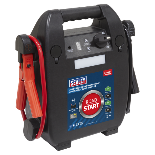[RS105B] Sealey RoadStart® 12/24V Emergency 8-Cylinder Jump Starter 6L