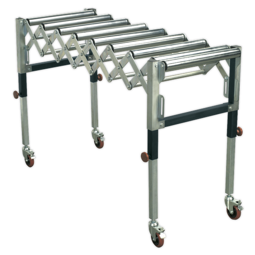 [RS911F] Sealey Adjustable Roller Stand 450-1300mm 130kg Capacity