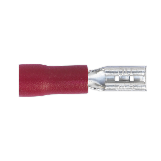[RT19] Sealey Push-On Female Terminal 2.8mm, Red - Pack of 100