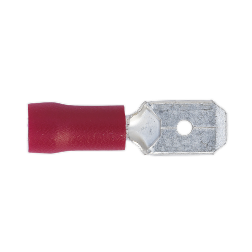 [RT22] Sealey Push-On Male Terminal 6.3mm, Red - Pack of 100