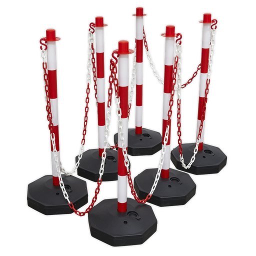 [RWSBKIT] Sealey Post & Chain Kit 25m - Red/White