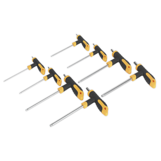 [S01070] Sealey Siegen T-Handle TRX-Star* Key Set 8pc