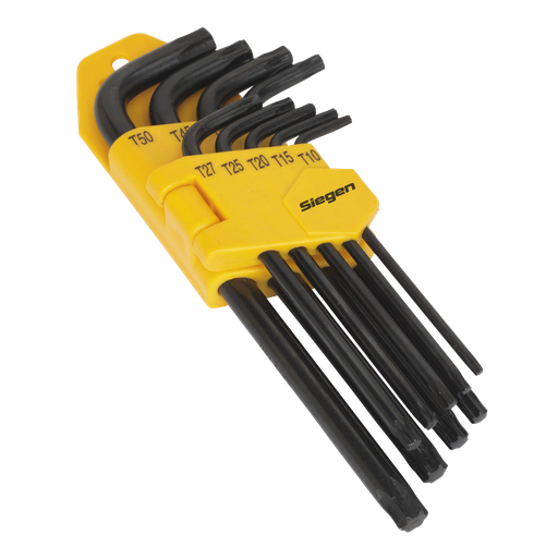 [S01095] Sealey Siegen Long TRX-Star* Key Set 9pc