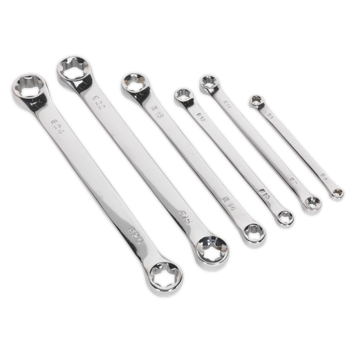 [S01107] Siegen TRX-Star* Double End Spanner Set 6pc