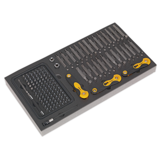 [S01126] Sealey Siegen Specialised Bit Set & Folding Hex Keys with Tool Tray 192pc