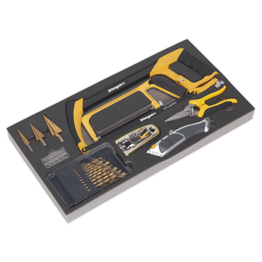 [S01133] Sealey Siegen Cutting & Drilling Set with Tool Tray 28pc