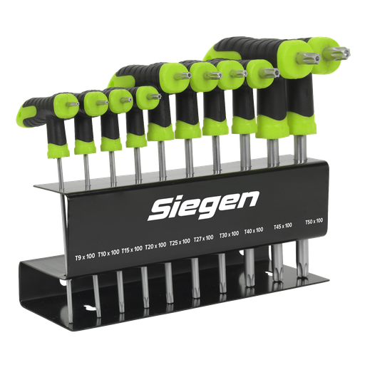[S01151] Sealey Siegen T-Handle TRX-Star* Key Set 10pc