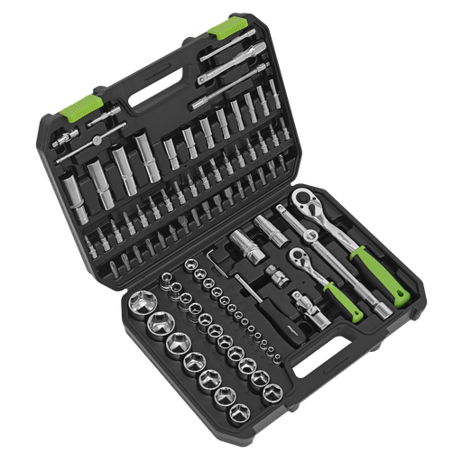 [S01210] Sealey Siegen Socket Set 1/4" & 1/2"Sq Drive 94pc