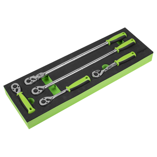 [S01230] Sealey Siegen Ratchet Wrench Set with Flip Reverse 3/8"Sq Drive 5pc