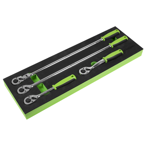 [S01231] Sealey Siegen Ratchet Wrench Set with Flip Reverse 1/2"Sq Drive 4pc