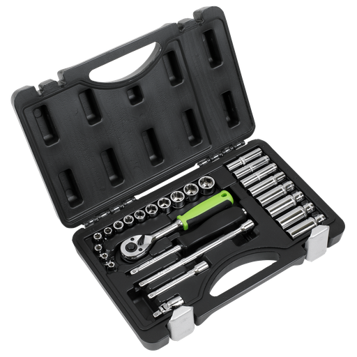 [S01234] Sealey Siegen Socket Set 1/4"Sq Drive 26pc