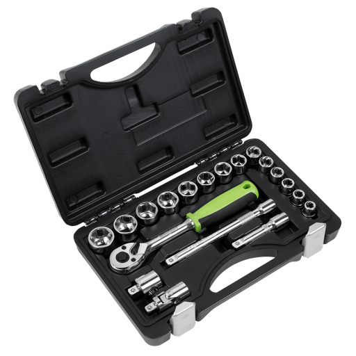 [S01235] Sealey Siegen Socket Set 3/8"Sq Drive 19pc