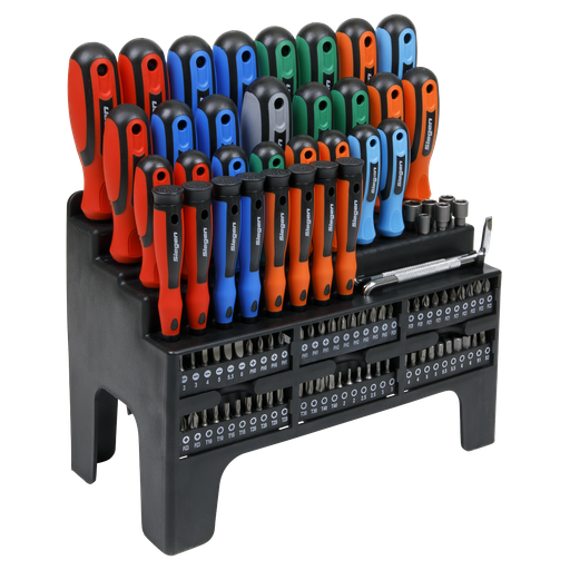 [S01248] Sealey Siegen Screwdriver, Bit & Nut Driver Set 100pc