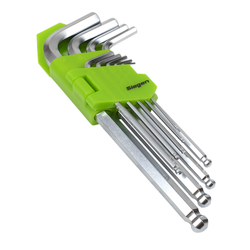 [S01260] Sealey Siegen Long Ball-End Hex Key Set 9pc