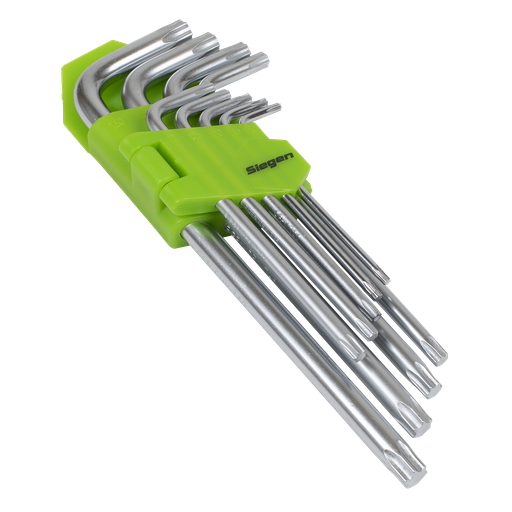 [S01262] Sealey Siegen Long TRX-Star* Key Set 9pc