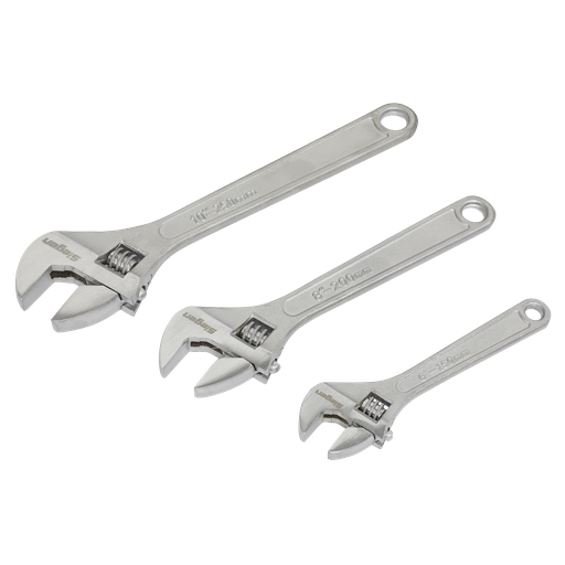 [S0448] Sealey Siegen Adjustable Wrench Set 3pc