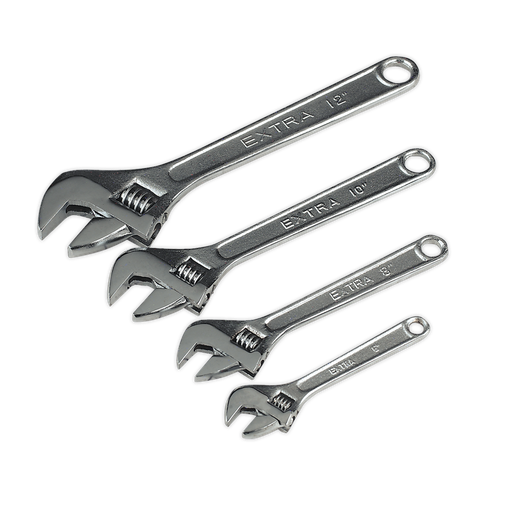 [S0449] Sealey Siegen Adjustable Wrench Set 4pc