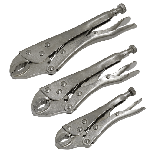 [S0463] Sealey Siegen Locking Pliers Set 3pc