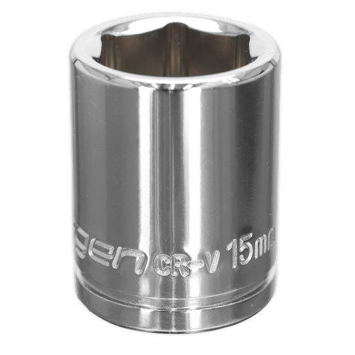 [S0582] Sealey Siegen Socket 3/8"Sq Drive 15mm