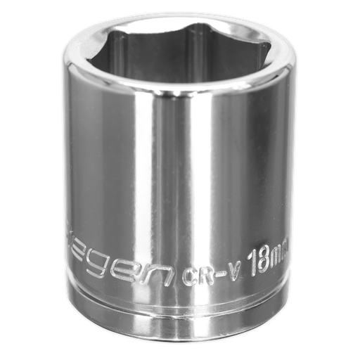[S0585] Sealey Siegen Socket 18mm 3/8"Sq Drive