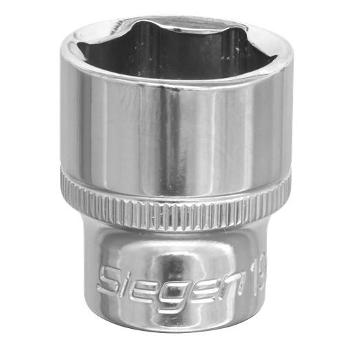[S0586] Sealey Siegen Socket 19mm 3/8"Sq Drive
