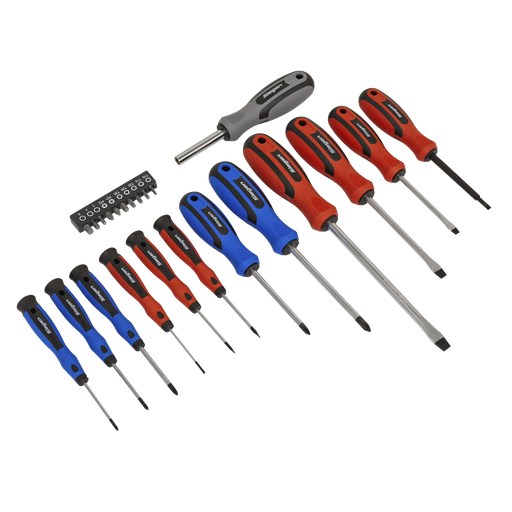 [S0598] Siegen Soft Grip Screwdriver & Bit Set 23pc