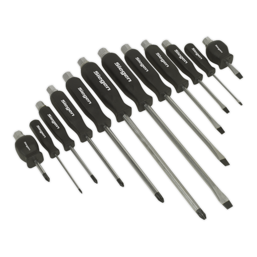 [S0641] Sealey Siegen Hammer-Thru Screwdriver Set 12pc