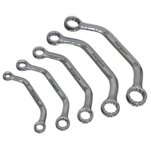 [S0716] Sealey Siegen Obstruction Spanner Set 5pc