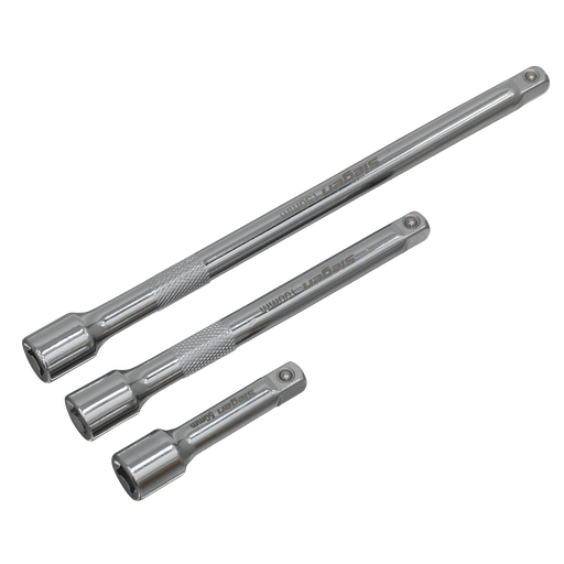 [S0718] Sealey Siegen Extension Bar Set 1/4"Sq Drive 3pc