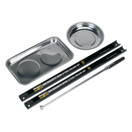 [S0773] Sealey Siegen Magnetic Bowl & Tool Holder Set 5pc