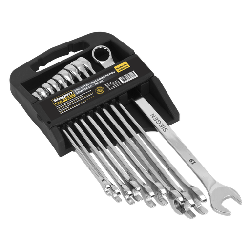 [S0832] Sealey Siegen Extra-Long Combination Spanner Set 10pc