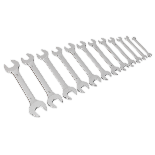 [S0849] Sealey Siegen Double Open-End Spanner Set 12pc