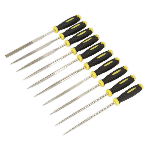 [S0896] Sealey Siegen Diamond Needle File Set 100mm 10pc