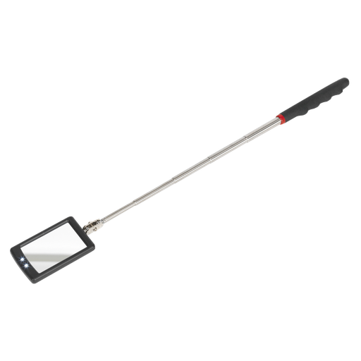 [S0948] Sealey Siegen Telescopic Inspection Mirror with 2 LEDs 52 x 83mm