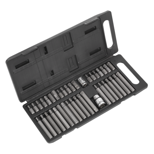 [S0982] Siegen TRX-Star/Hex/Spline Bit Set 3/8" & 1/2"Sq Drive 40pc