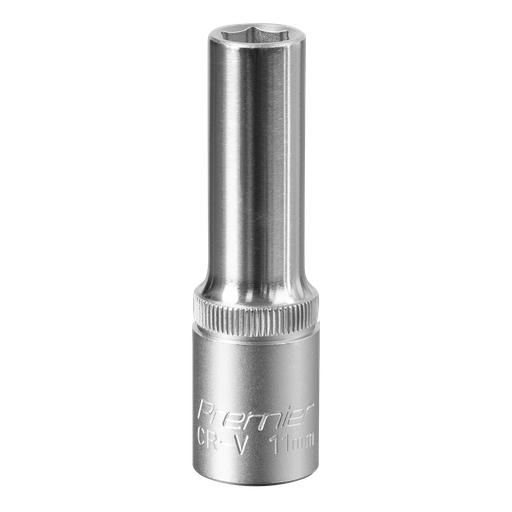 [S1211D] Sealey Premier Deep Socket 1/2"Sq Drive 11mm