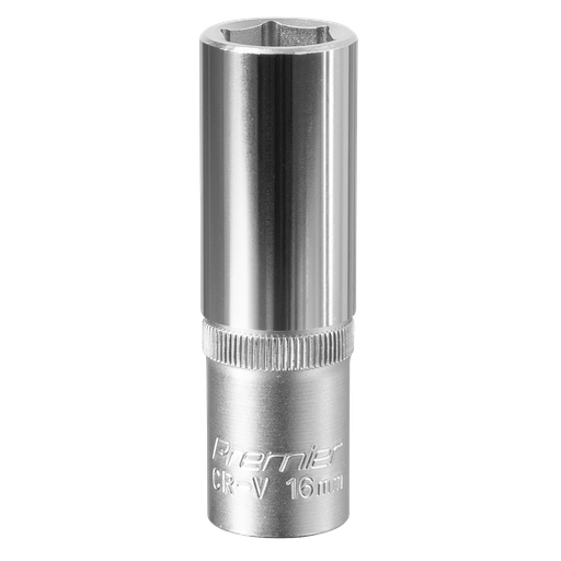 [S1216D] Sealey Premier Deep Socket 1/2"Sq Drive 16mm