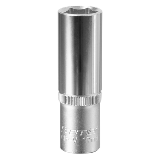 [S1217D] Sealey Premier Deep Socket 1/2"Sq Drive 17mm