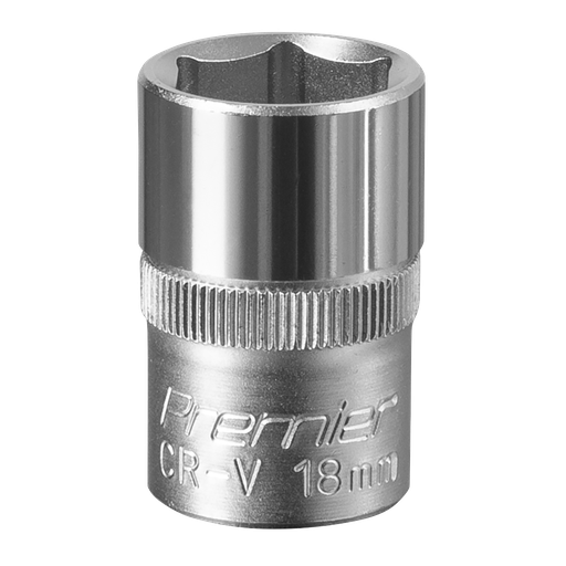 [S1218] Sealey Premier Socket 1/2"Sq Drive 18mm