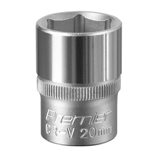 [S1220] Sealey Premier Socket 1/2"Sq Drive 20mm