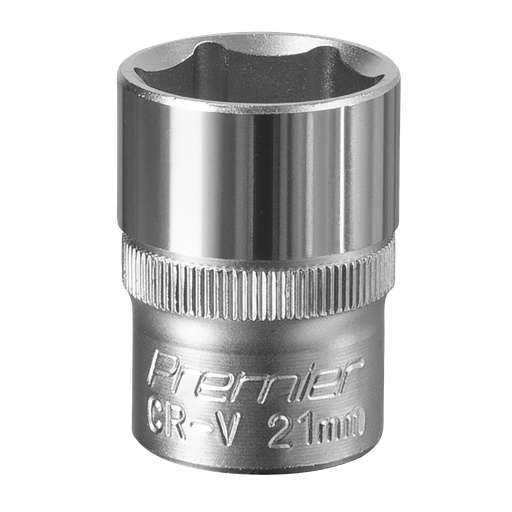 [S1221] Sealey Premier Socket 1/2"Sq Drive 21mm