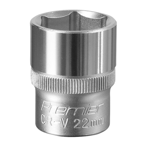 [S1222] Sealey Premier Socket 1/2"Sq Drive 22mm