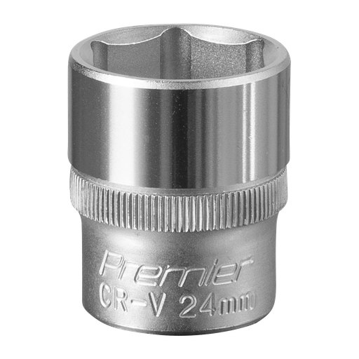 [S1224] Sealey Premier Socket 1/2"Sq Drive 24mm