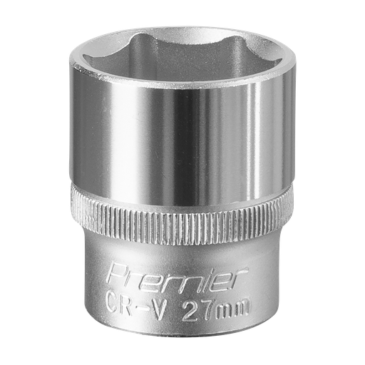 [S1227] Sealey Premier Socket 1/2"Sq Drive 27mm