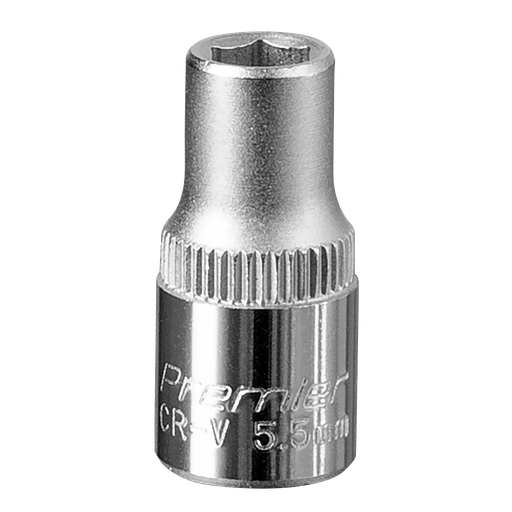 [S14055] Sealey Premier Socket 1/4"Sq Drive 5.5mm
