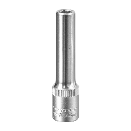 [S14055D] Sealey Premier Deep Socket 1/4"Sq Drive 5.5mm