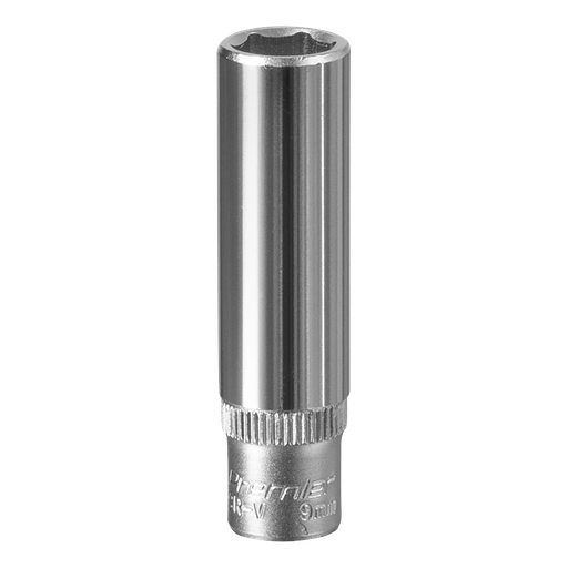[S1409D] Sealey Premier Deep Socket 1/4"Sq Drive 9mm