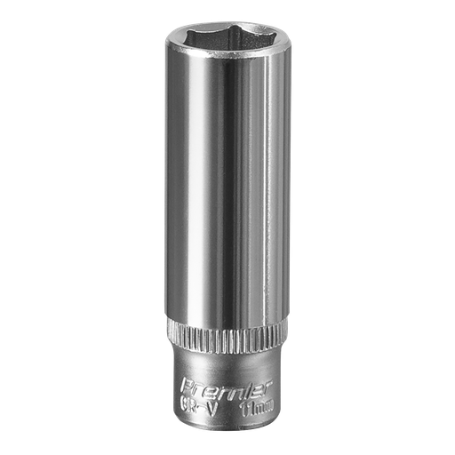 [S1411D] Sealey Premier Deep Socket 1/4"Sq Drive 11mm