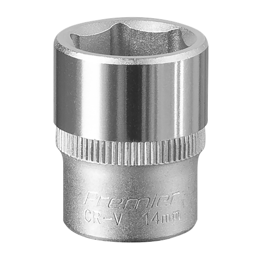 [S1414] Sealey Premier Socket 1/4"Sq Drive 14mm