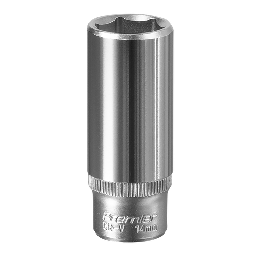 [S1414D] Sealey Premier Deep Socket 1/4"Sq Drive 14mm